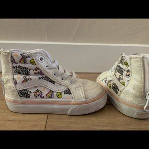 Unicorn toddler skater Vans hi-zip